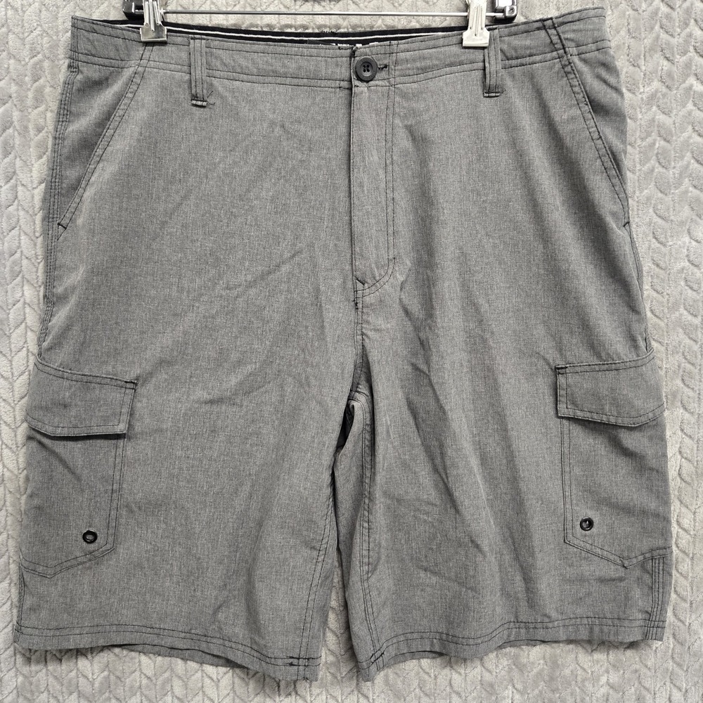 No Fear Mens Cargo Shorts Size 38 Gray Active Casual Comfort Zone 11" Skate Surf